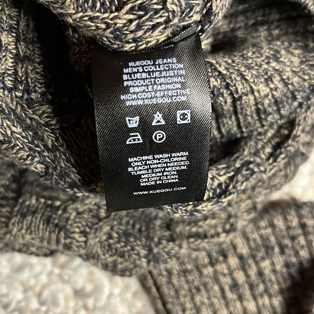 Kuegou Denim Men's Sweater - Picture 4 of 6